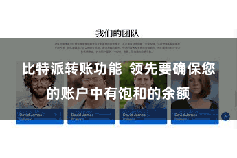 比特派转账功能 领先要确保您的账户中有饱和的余额