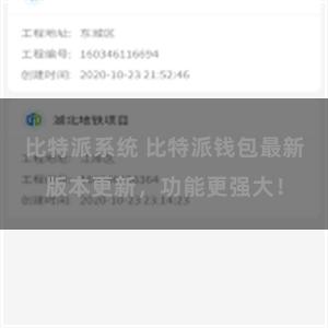 比特派系统 比特派钱包最新版本更新,功能更强大!
