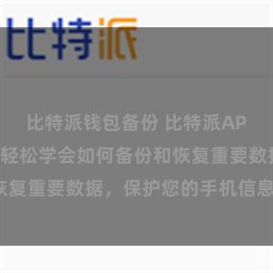 比特派钱包备份 比特派APP备份教程：轻松学会如何备份和恢复重要数据，保护您的手机信息安全。