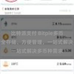 比特派支付 Bitpie多币种钱包：安全存储、方便管理，一站式解决多币种需求