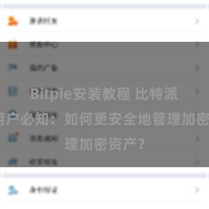 Bitpie安装教程 比特派钱包用户必知：如何更安全地管理加密资产？