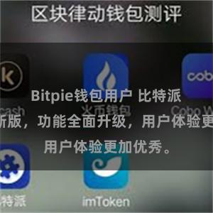 Bitpie钱包用户 比特派APP最新版，功能全面升级，用户体验更加优秀。