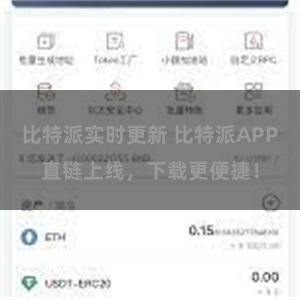 比特派实时更新 比特派APP直链上线，下载更便捷！