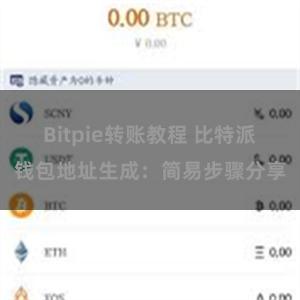Bitpie转账教程 比特派钱包地址生成：简易步骤分享
