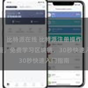 比特派在线 比特派注册操作简洁易懂，免费学习区块链，30秒快速入门指南