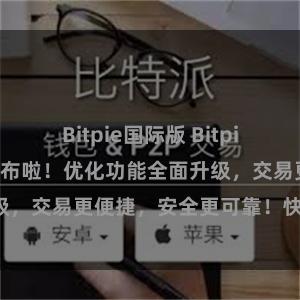 Bitpie国际版 Bitpie APP最新版V布啦！优化功能全面升级，交易更便捷，安全更可靠！快来体验吧！