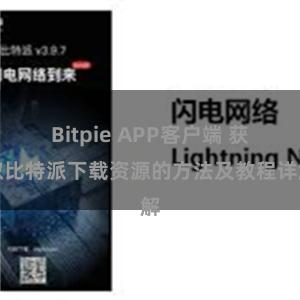 Bitpie APP客户端 获取比特派下载资源的方法及教程详解