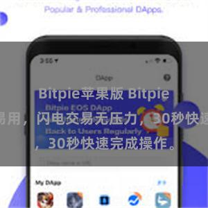 Bitpie苹果版 Bitpie APP轻便易用,闪电交易无压力,30秒快速完成操作。