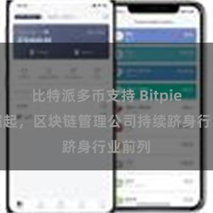 比特派多币支持 Bitpie排名崛起,区块链管理公司持续跻身行业前列