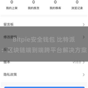 Bitpie安全钱包 比特派：区块链端到端跨平台解决方案