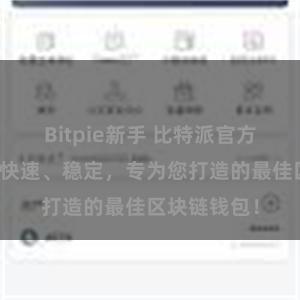 Bitpie新手 比特派官方版:安全、快速、稳定,专为您打造的最佳区块链钱包!