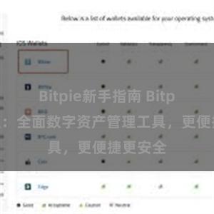 Bitpie新手指南 Bitpie官方版:全面数字资产管理工具,更便捷更安全