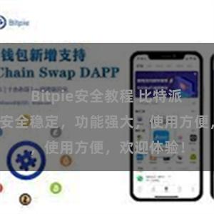 Bitpie安全教程 比特派安卓下载：安全稳定，功能强大，使用方便，欢迎体验！