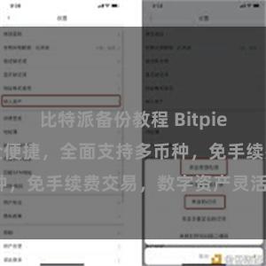 比特派备份教程 Bitpie免费钱包，安全便捷，全面支持多币种，免手续费交易，数字资产灵活管理。