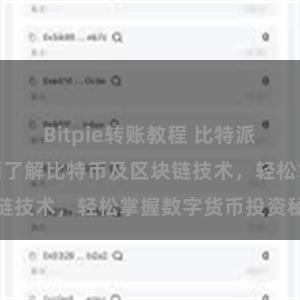 Bitpie转账教程 比特派最新教程：全面了解比特币及区块链技术，轻松掌握数字货币投资秘籍