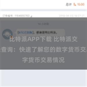 比特派APP下载 比特派交易记录查询：快速了解您的数字货币交易情况