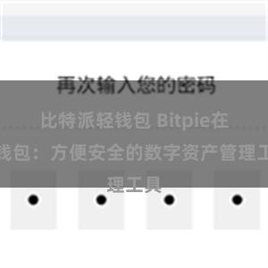 比特派轻钱包 Bitpie在线钱包：方便安全的数字资产管理工具