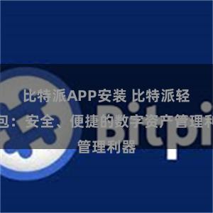 比特派APP安装 比特派轻钱包：安全、便捷的数字资产管理利器