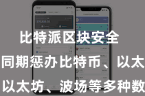比特派区块安全  用户不错同期惩办比特币、以太坊、波场等多种数字货币