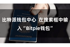 比特派钱包中心  在搜索框中输入“Bitpie钱包”