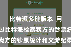 比特派多链版本  用户不错通过比特派检察我方的钞票统计和交游纪录