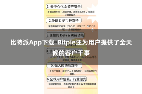 比特派App下载  Bitpie还为用户提供了全天候的客户干事
