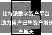 比特派数字资产平台  助力用户已毕资产增长
