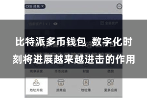比特派多币钱包  数字化时刻将进展越来越进击的作用