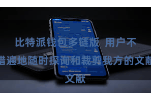 比特派钱包多链版  用户不错遍地随时探询和裁剪我方的文献